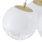 6-Light Modern Gradient Moon Glass Globe LED Chandelier Dimmable - product image 7 | Zenvolit