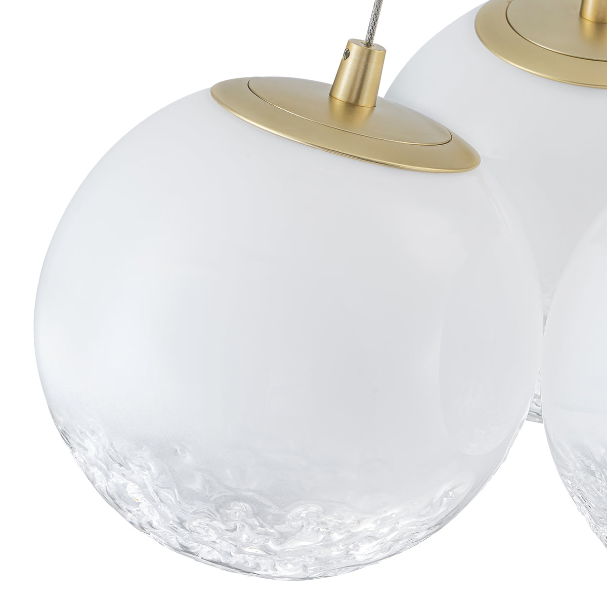 6-Light Modern Gradient Moon Glass Globe LED Chandelier Dimmable - product image 7 | Zenvolit