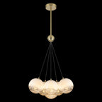 6-Light Modern Gradient Moon Glass Globe LED Chandelier Dimmable - product image 18 | Zenvolit
