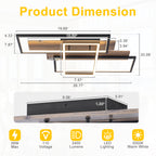26.4 inch Rectangular Integrated LED Flush Mount Ceiling Light with Triac Dimmable - product image 12 | Zenvolit
