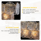 5-Light Modern Linear Chandelier with Sunflower Glass Petals - product image 9 | Zenvolit