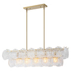 5-Light Modern Linear Chandelier with Sunflower Glass Petals - product image 12 | Zenvolit