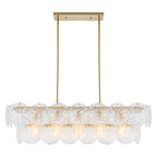 5-Light Modern Linear Chandelier with Sunflower Glass Petals - product image 13 | Zenvolit