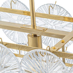 5-Light Modern Linear Chandelier with Sunflower Glass Petals - product image 15 | Zenvolit