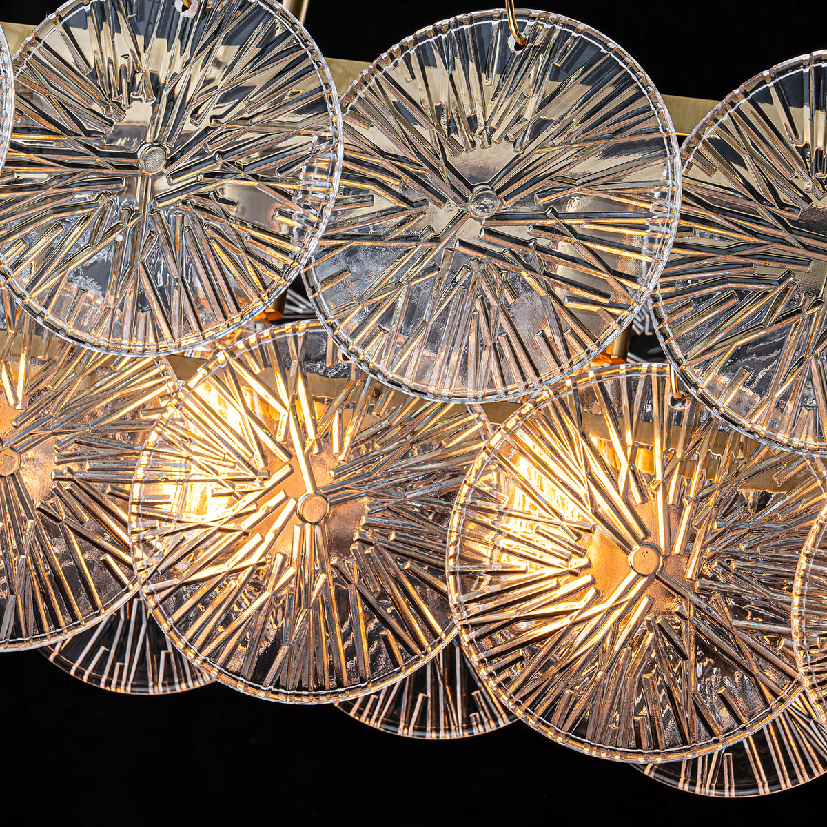 5-Light Modern Linear Chandelier with Sunflower Glass Petals - product image 17 | Zenvolit