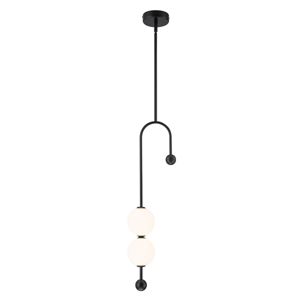 Black Dual Globe LED Pendant Light Dimmable Modern Hanging Fixture - product image 5 | Zenvolit