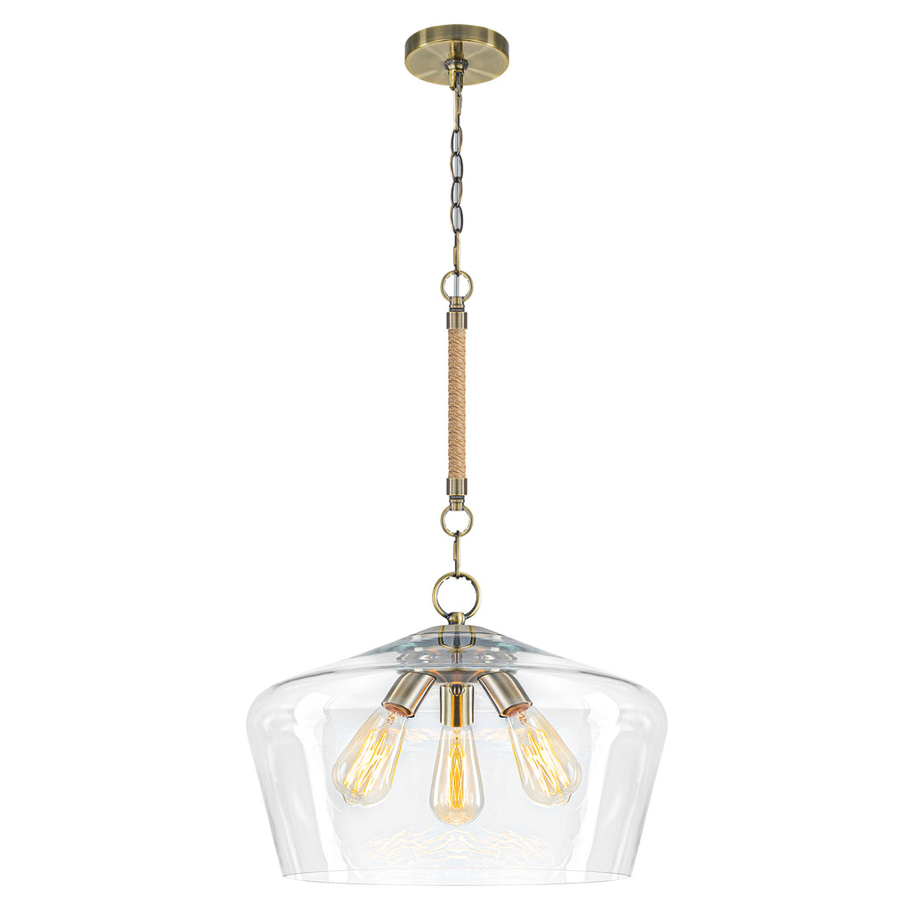 Modern 3-Light Clear Glass Pendant Chandelier for Kitchen Dining Room - product image 7 | Zenvolit