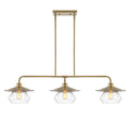 Modern 3-Light Linear Pendant Light with Clear Glass Lampshades - product image 9 | Zenvolit