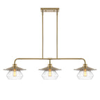 Modern 3-Light Linear Pendant Light with Clear Glass Lampshades - product image 9 | Zenvolit