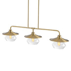 Modern 3-Light Linear Pendant Light with Clear Glass Lampshades - product image 11 | Zenvolit