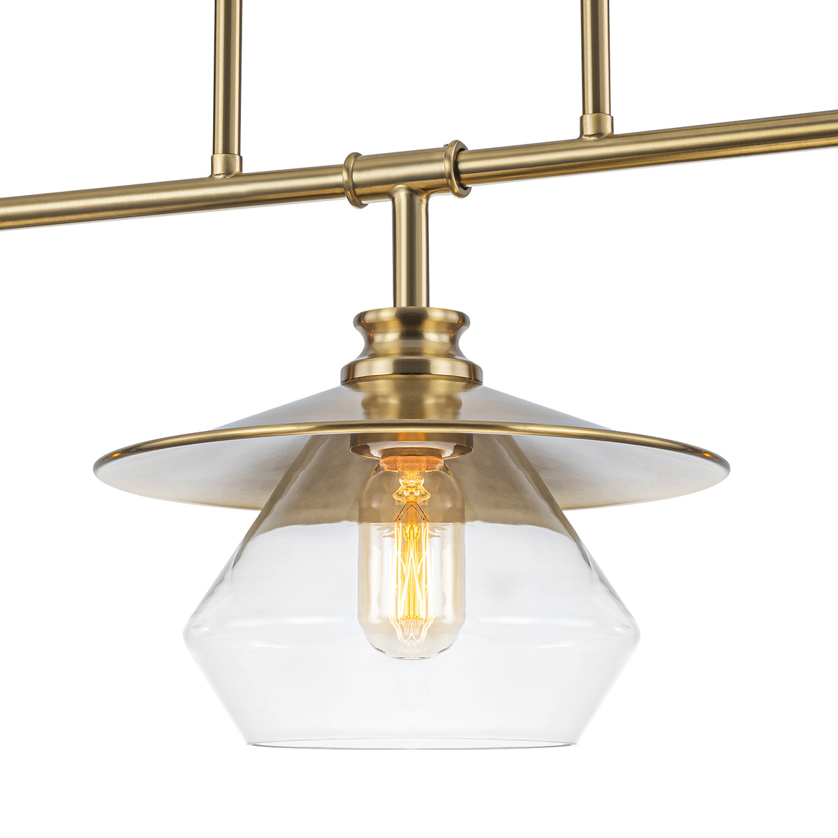 Modern 3-Light Linear Pendant Light with Clear Glass Lampshades - product image 13 | Zenvolit