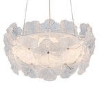 Modern LED Chandelier Clear & Frosted Glass Floral Petals Dimmable - product image 3 | Zenvolit