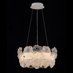 Modern LED Chandelier Clear & Frosted Glass Floral Petals Dimmable - product image 11 | Zenvolit