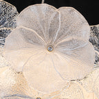 Modern LED Chandelier Clear & Frosted Glass Floral Petals Dimmable - product image 14 | Zenvolit