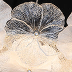 Modern LED Chandelier Clear & Frosted Glass Floral Petals Dimmable - product image 15 | Zenvolit