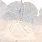 Modern LED Chandelier Clear & Frosted Glass Floral Petals Dimmable - product image 16 | Zenvolit