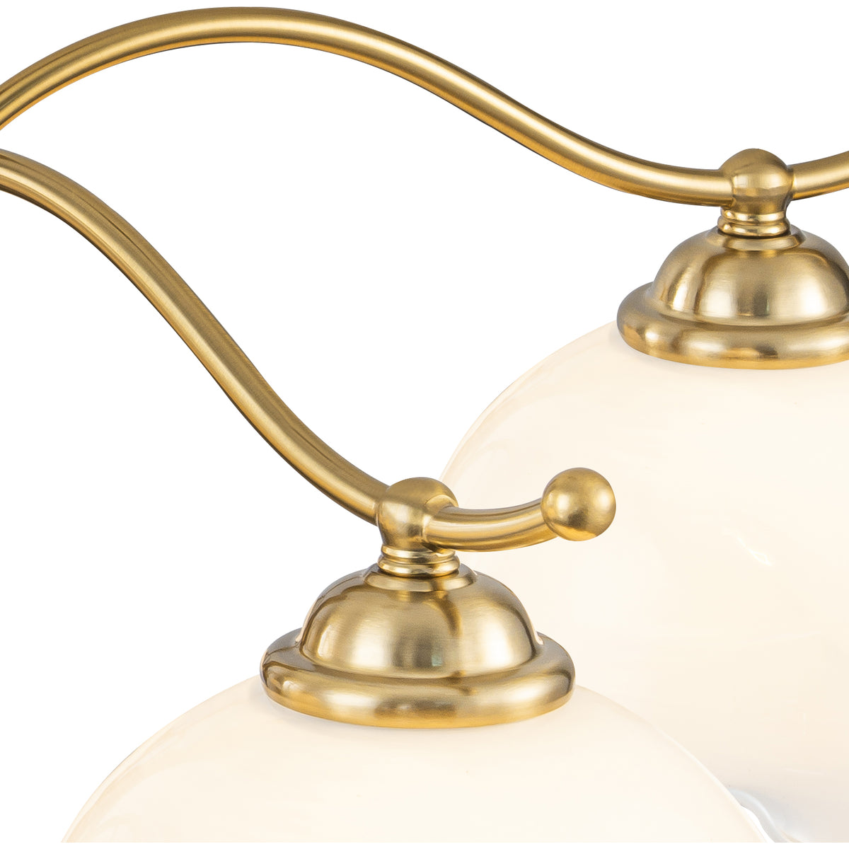 5-Light Mid-Century Modern Chandelier Floral Milky White Glass Shades - product image 3 | Zenvolit