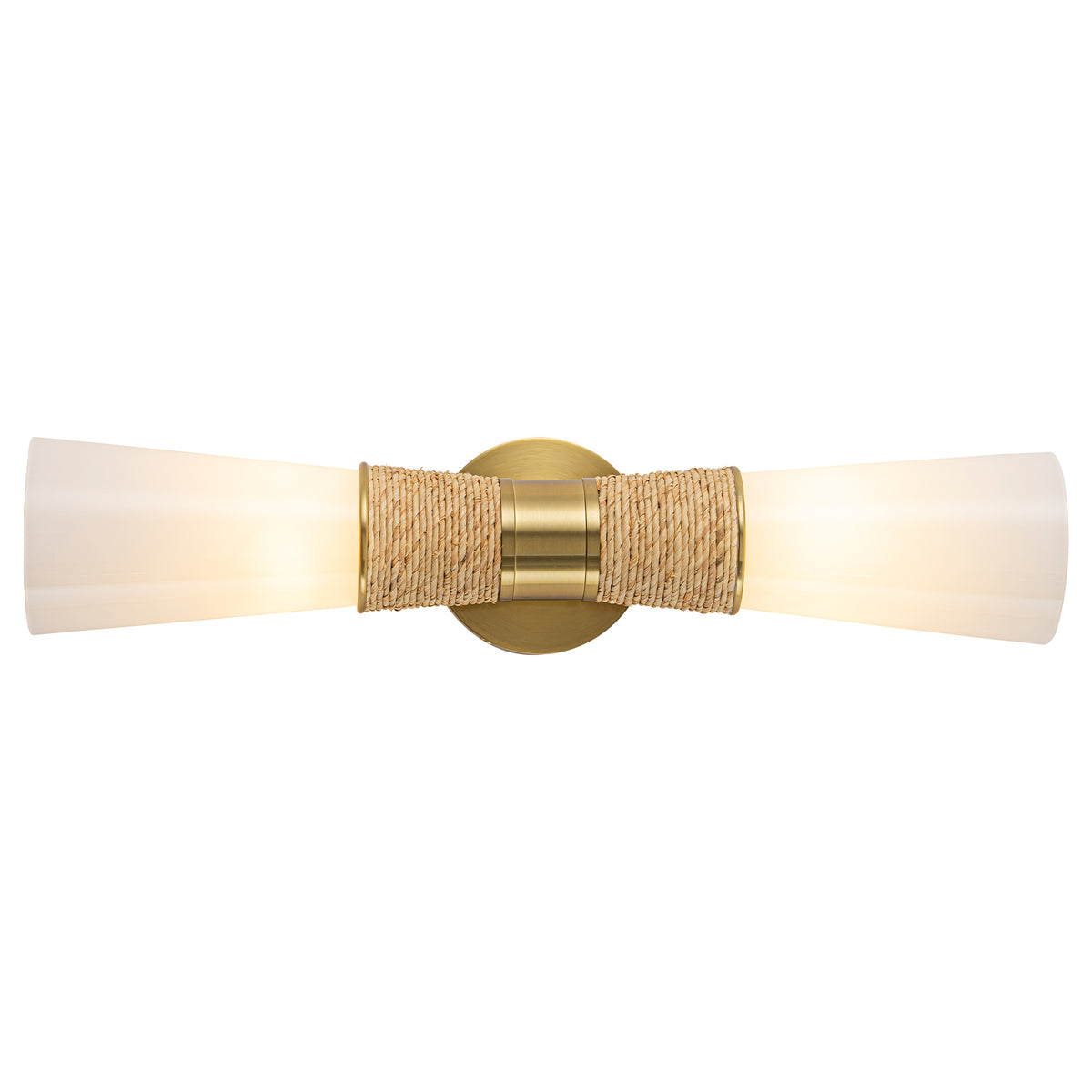 Rustic Rope Opal Glass Shade Wall Sconce with Up and Down Light - product image 9 | Zenvolit