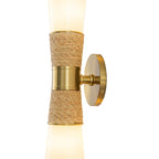 Rustic Rope Opal Glass Shade Wall Sconce with Up and Down Light - product image 11 | Zenvolit