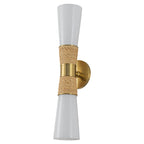 Rustic Rope Opal Glass Shade Wall Sconce with Up and Down Light - product image 12 | Zenvolit