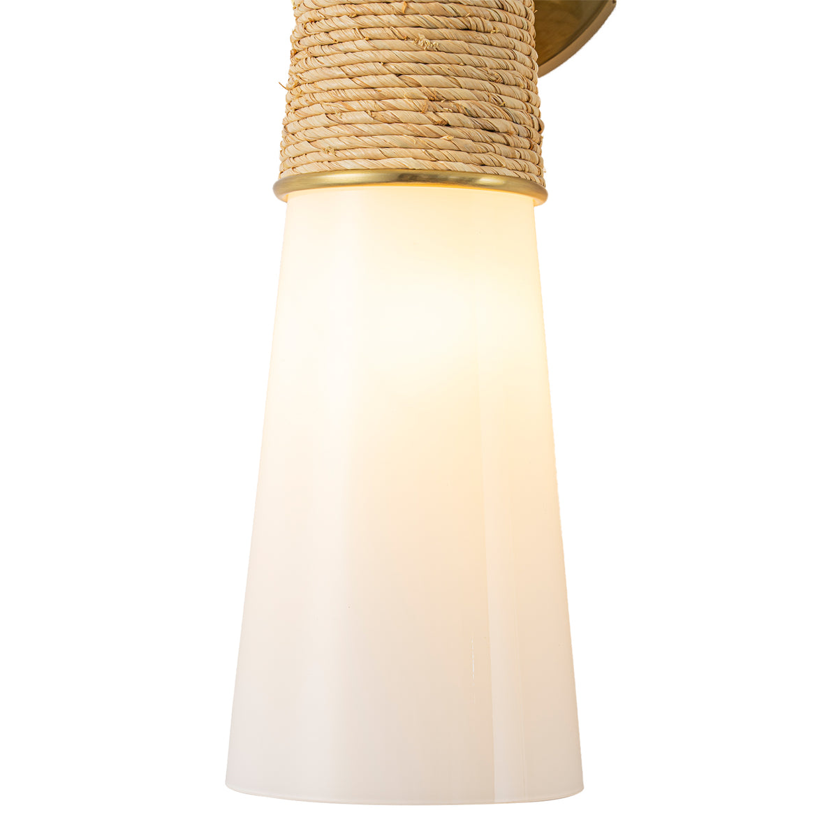 Rustic Rope Opal Glass Shade Wall Sconce with Up and Down Light - product image 13 | Zenvolit