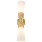 Rustic Rope Opal Glass Shade Wall Sconce with Up and Down Light - product image 16 | Zenvolit