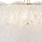 24.8 inch 6-Light Luxury Gold Chandelier with Double-Tier Clear Glass Leaves - product image 10 | Zenvolit