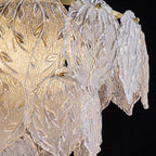 24.8 inch 6-Light Luxury Gold Chandelier with Double-Tier Clear Glass Leaves - product image 11 | Zenvolit