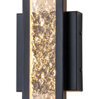 Black Metal Rectangular Water Pattern LED Dimmable Wall Sconce - product image 9 | Zenvolit