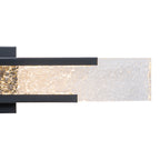 Black Metal Rectangular Water Pattern LED Dimmable Wall Sconce - product image 10 | Zenvolit