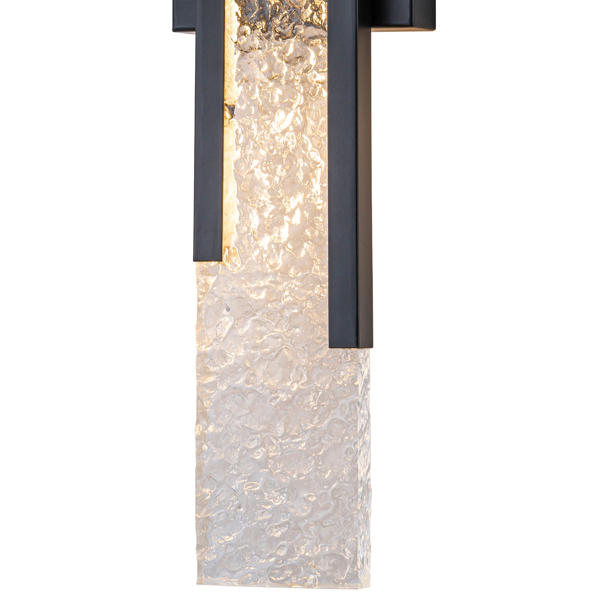 Black Metal Rectangular Water Pattern LED Dimmable Wall Sconce - product image 11 | Zenvolit