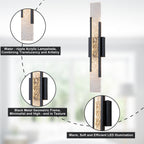 Black Metal Rectangular Water Pattern LED Dimmable Wall Sconce - product image 15 | Zenvolit