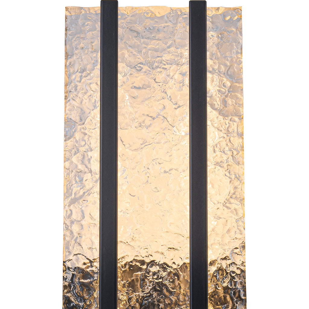 Black Metal Rectangular Water Pattern LED Dimmable Wall Sconce - product image 11 | Zenvolit