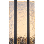 Black Metal Rectangular Water Pattern LED Dimmable Wall Sconce - product image 11 | Zenvolit