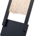 Black Metal Rectangular Water Pattern LED Dimmable Wall Sconce - product image 10 | Zenvolit