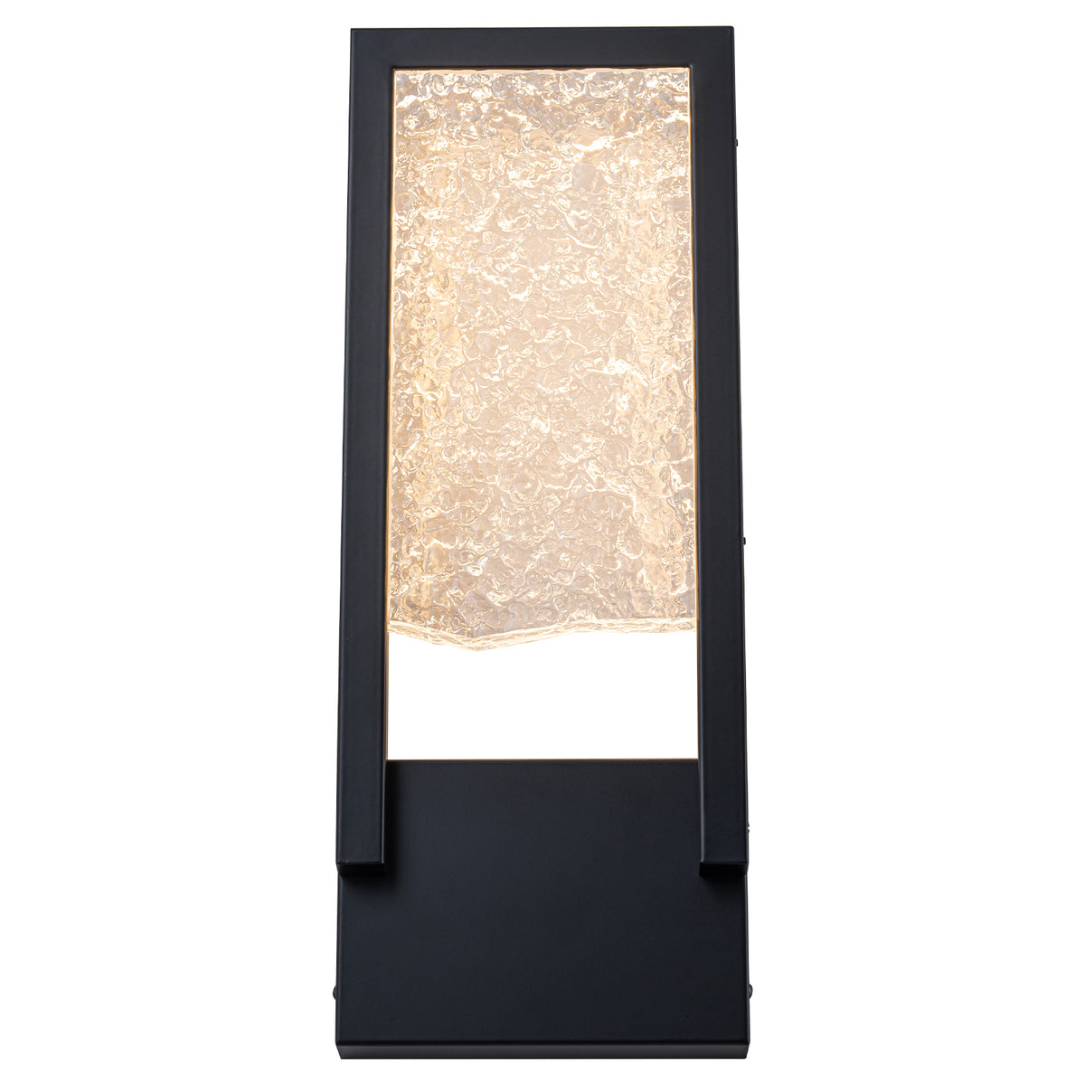 Black Metal Rectangular Water Pattern LED Dimmable Wall Sconce - product image 11 | Zenvolit
