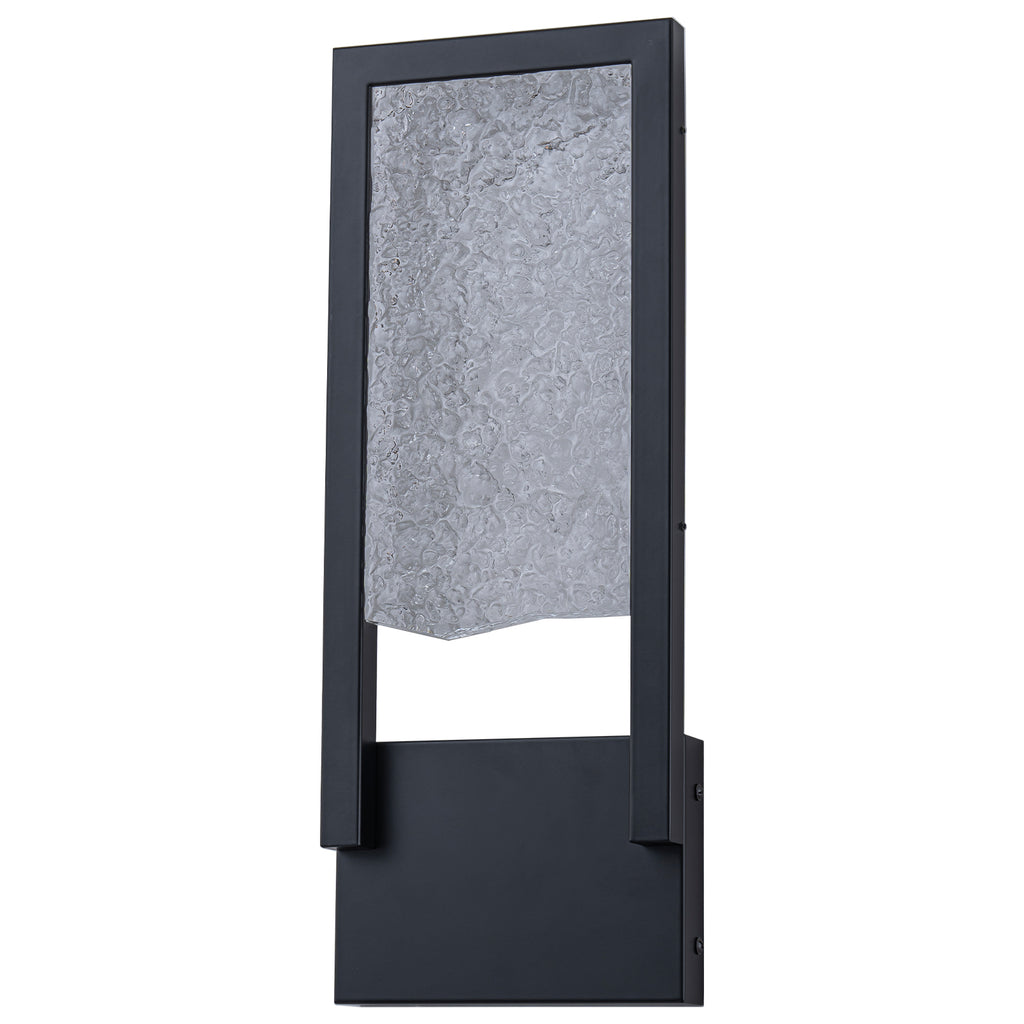 Black Metal Rectangular Water Pattern LED Dimmable Wall Sconce - product image 12 | Zenvolit