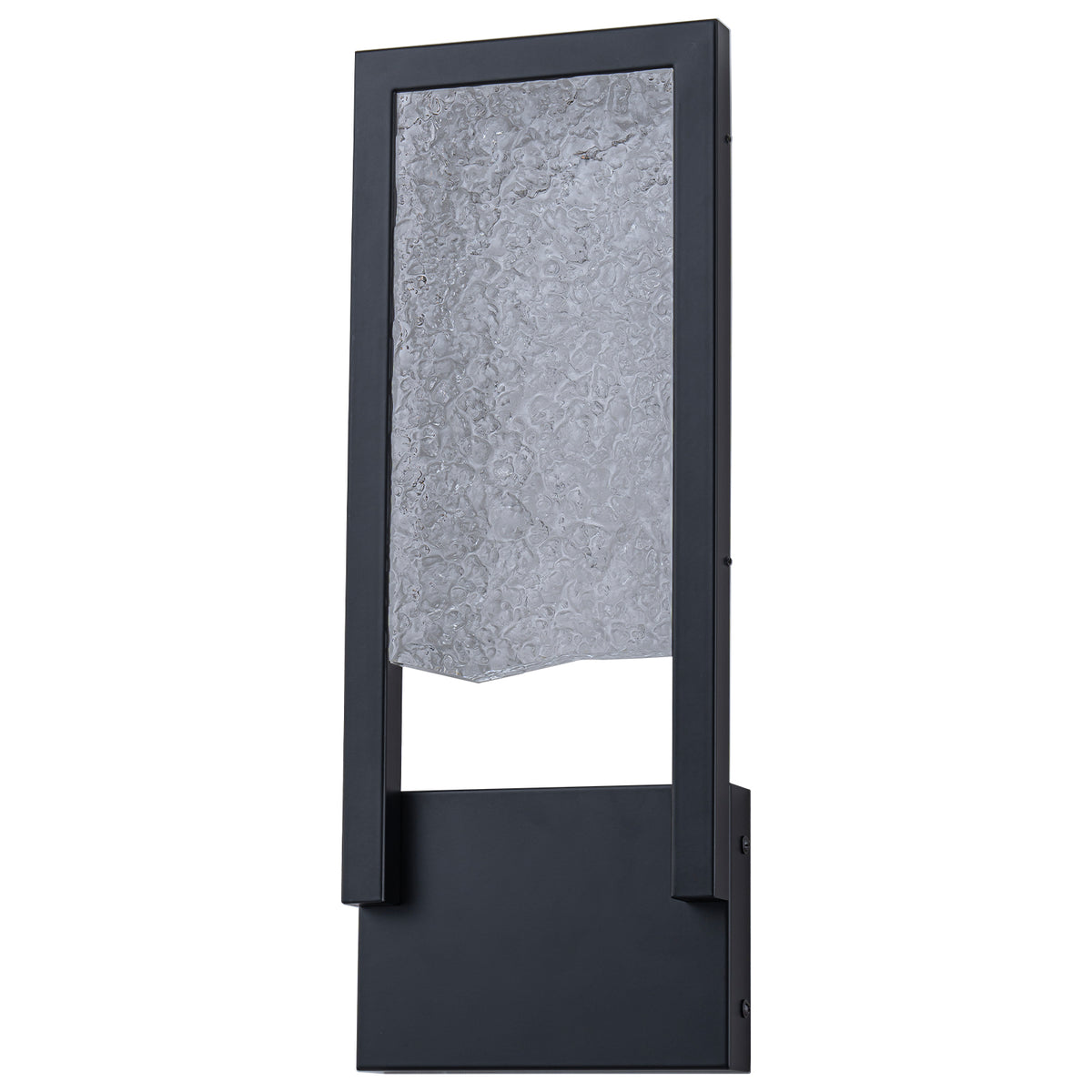 Black Metal Rectangular Water Pattern LED Dimmable Wall Sconce - product image 12 | Zenvolit