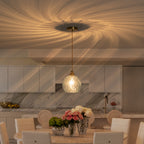 8" Blue Twisted Clear Glass Pendant Light Modern Kitchen Dining Room - product image 7 | Zenvolit