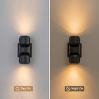2-Light Black Outdoor Wall Sconce IP54 Up Down Light Patio Garage - product image 8 | Zenvolit