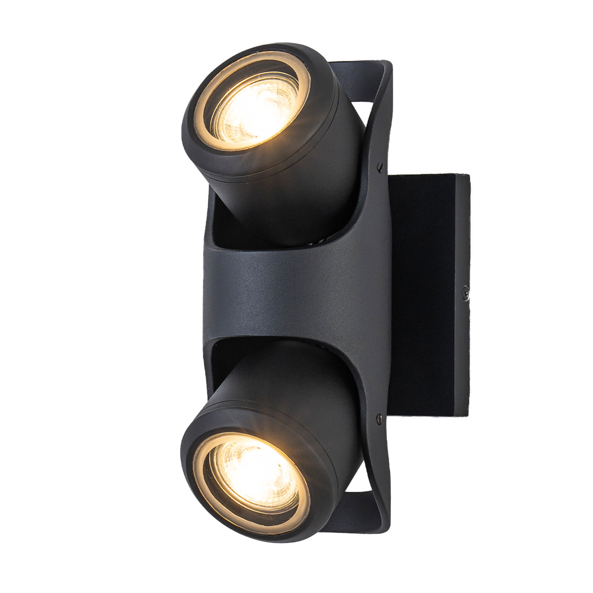 2-Light Black Outdoor Wall Sconce IP54 Up Down Light Patio Garage - product image 10 | Zenvolit