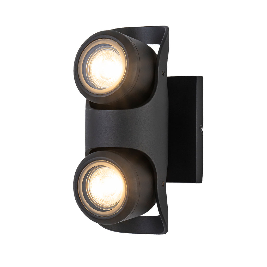 2-Light Black Outdoor Wall Sconce IP54 Up Down Light Patio Garage - product image 11 | Zenvolit