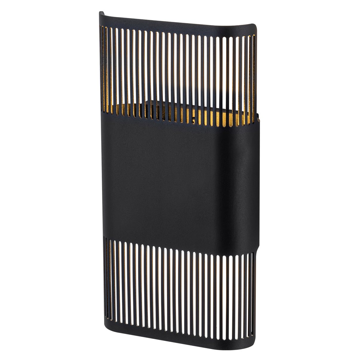 Dimmable LED Outdoor Wall Sconce IP54 Matte Black Slotted Metal Patio - product image 3 | Zenvolit