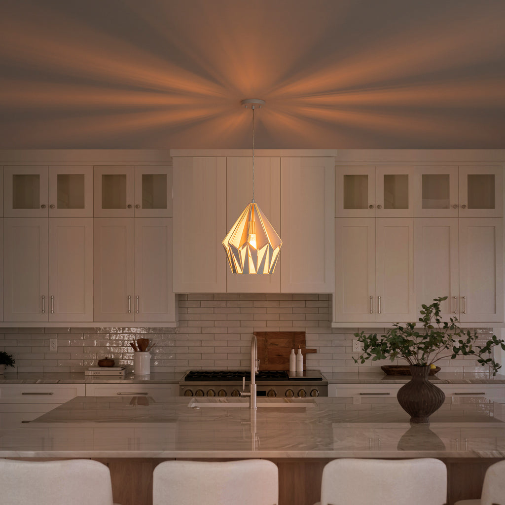 Industrial Geometric Metal Pendant Light Hanging Kitchen Fixture