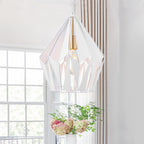 Industrial Geometric Metal Pendant Light Hanging Kitchen Fixture