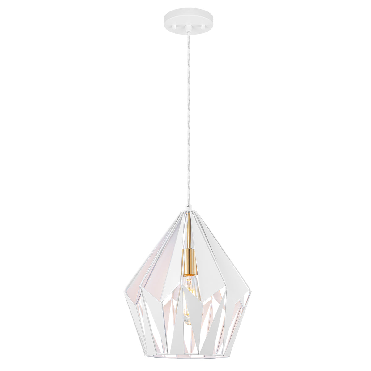Industrial Geometric Metal Pendant Light Hanging Kitchen Fixture