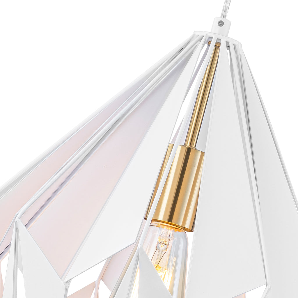 Industrial Geometric Metal Pendant Light Hanging Kitchen Fixture