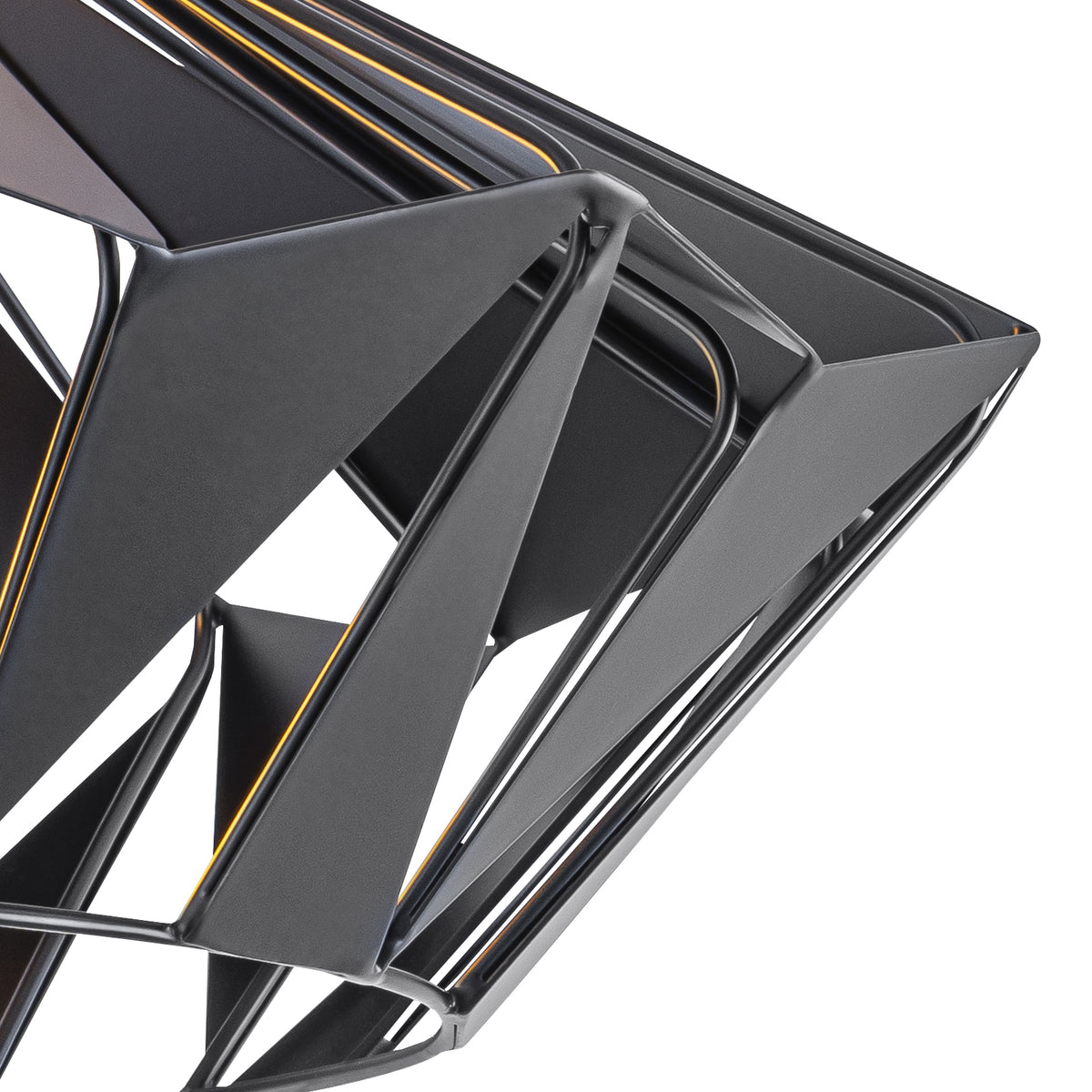 17.32 inch 1 Light Industrial Geometric Black Metal Flush Mount Ceiling Light with E26 Socket - product image 10 | Zenvolit