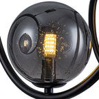Modern 3-Light Black Spiral Pendant Light with Smoky Gray Glass Shades - product image 16 | Zenvolit