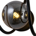 Modern Spiral Globe Vanity Lights with Smoky Gray Seeded Glass Shades - product image 12 | Zenvolit